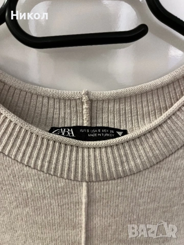 Дамска плетена рокля ZARA (S р-р), снимка 4 - Рокли - 53456754