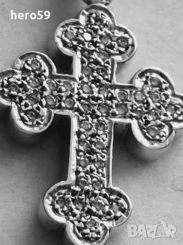 Златен 18к кръст с брилянти, снимка 4 - Колиета, медальони, синджири - 44958411