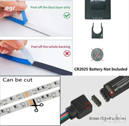Smart RGB LED Умна блутут диодна лента с дистанционно, снимка 11 - Лед осветление - 49824860