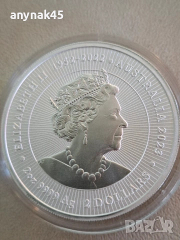Сребро 1 oz.2023г. Австралийско кенгуру, снимка 4 - Нумизматика и бонистика - 53816986