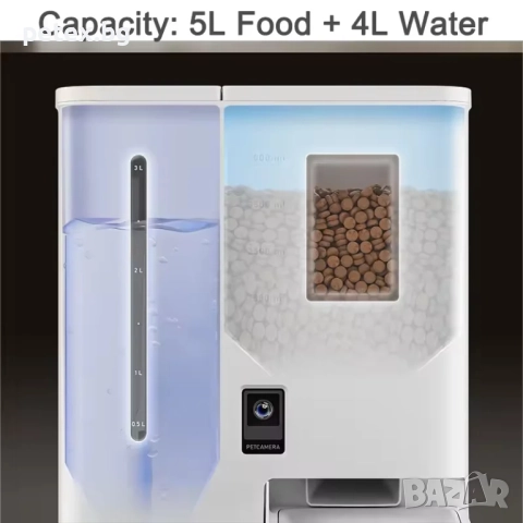 Автоматична хранилка за куче и котка с камера и Wi-Fi управление през приложение, снимка 7 - За котки - 52713733