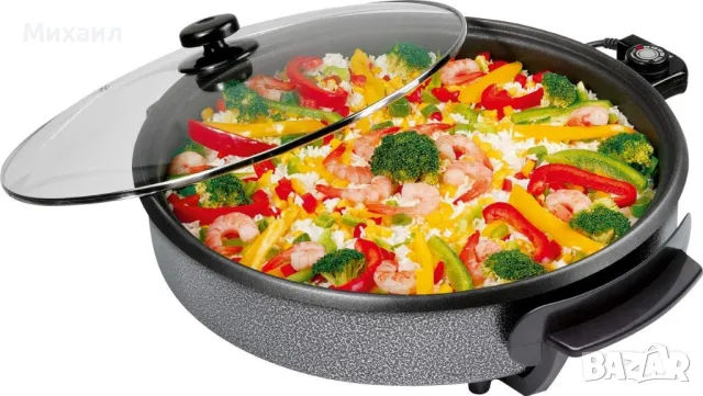 Нов! Преносим електрически тиган Clatronic Party Pan 1400 W, снимка 1