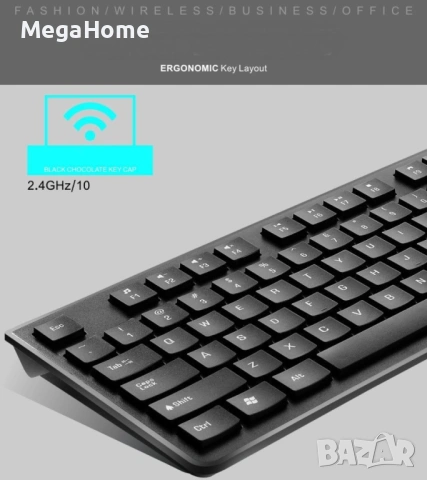 Комплект Безжична Wireless Водоустойчива клавиатура с мишка, снимка 2 - Клавиатури и мишки - 53228757