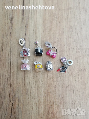 Сребърни талисмани висулки стопери клипс за гривни Пандора , снимка 7 - Гривни - 52331432