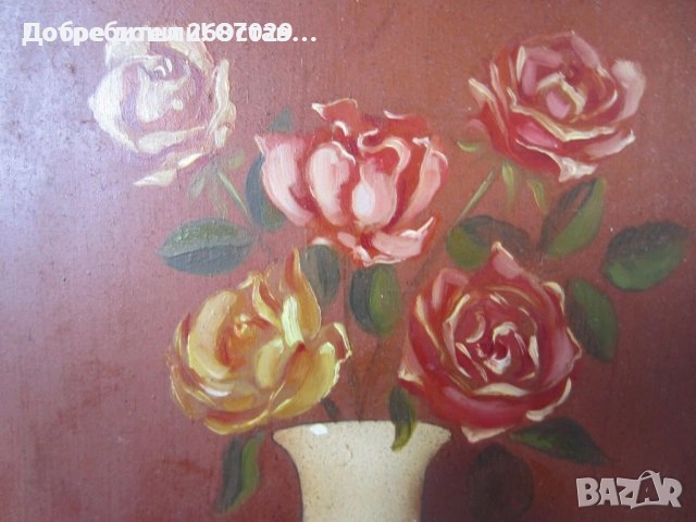  картини ГРАДСКИ ПЕЙЗАЖ - картина с дървена рамка, рози, птици, цветя, маслени бои, снимка 8 - Картини - 28955873