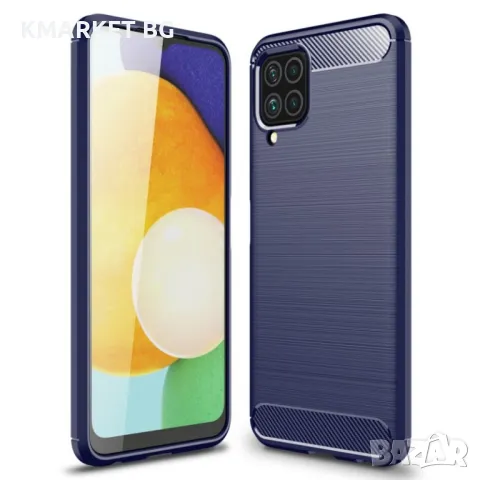 Samsung Galaxy M32 Удароустойчив Carbon Fiber Калъф и Протектор, снимка 1 - Калъфи, кейсове - 48490838