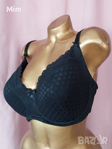 C&A 95 E Черен сутиен на точки за едра дама , снимка 4 - Бельо - 53921569