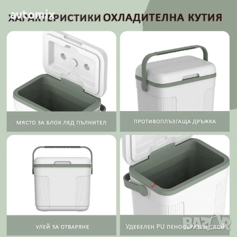 Охладителна кутия за лед и съхранение на храна, 10 л, снимка 3 - Аксесоари и консумативи - 53232830