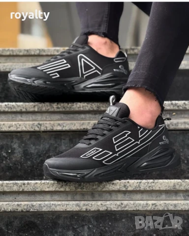 Emporio Armani 7 мъжки черни маратонки 