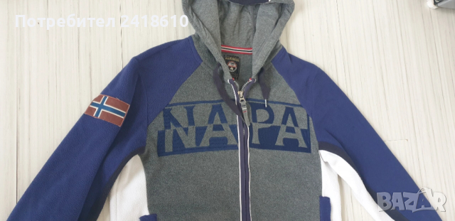 Napapijri Full Zip Hoodie Polartec Mens Size / L ОРИГИНАЛ! ЯКЕ - ПОЛАР!, снимка 8 - Спортни дрехи, екипи - 53172735