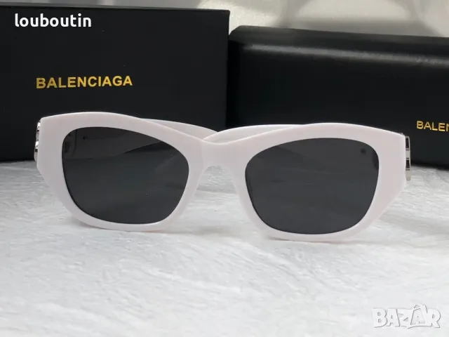 Balenciaga дамски слънчеви очила котка котешки очи черни бели зелени , снимка 14 - Слънчеви и диоптрични очила - 46959513