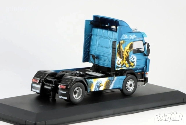 SCANIA 143M „The Griffin“ влекач 1990 - мащаб 1:43 на Hachette моделът е нов в блистер, снимка 2 - Колекции - 54040843