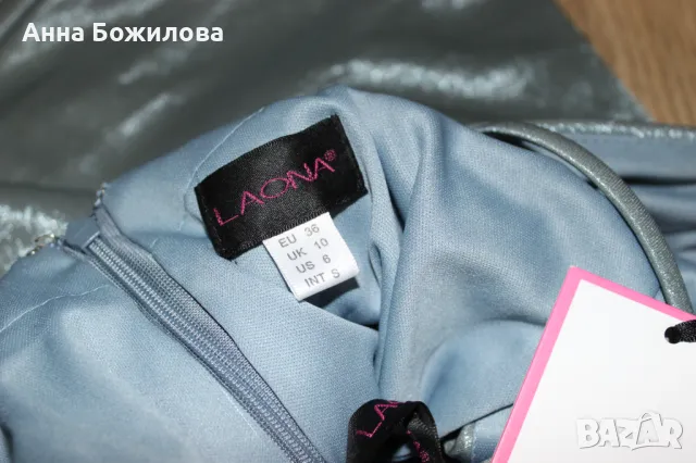 НОВА Бална/ шаферска/ официална сатенена рокля LAONA + ПОДАРЪК | NEW Formal dress LAONA + A GIFT, снимка 7 - Рокли - 50430641