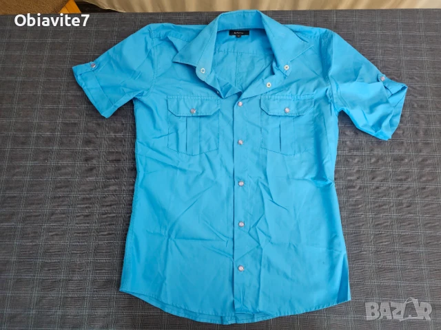 Синя риза SAM’S – размер S, свежа и стилна