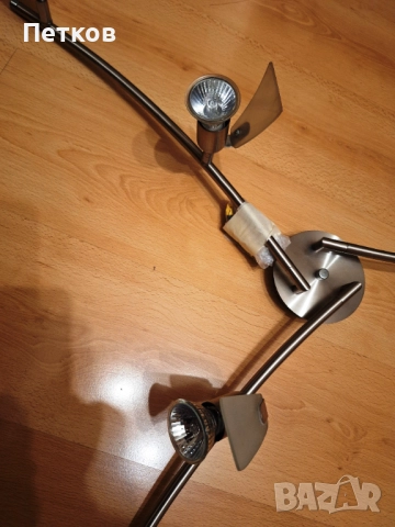 Аплик за таван комплект с 6 броя крушки с цокъл GU 10, снимка 4 - Лампи за таван - 52961620