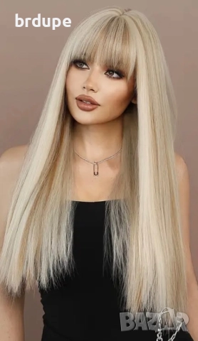 Руса дълга, права перука 70 см, снимка 4 - Аксесоари за коса - 52482009