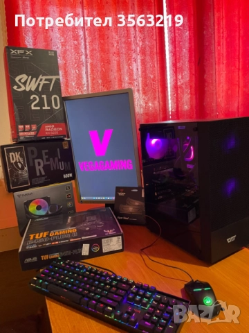НОВ/гаранция Геймърски компютър – Ryzen 7 5700/RX 6600/16GB/NVMe 1TB, снимка 3 - Геймърски - 52424794