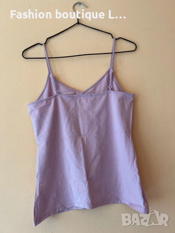 Памучен потник в светло лилав цвят с регулиращи се презрамки 💜, снимка 3 - Потници - 51758704