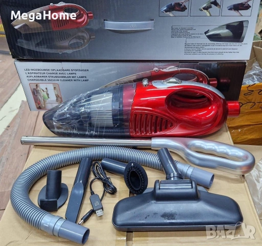 Вертикална безкабелна прахосмукачка Torrnado Red 4в1, HEPA миещ се филтър, 1200W, Червена