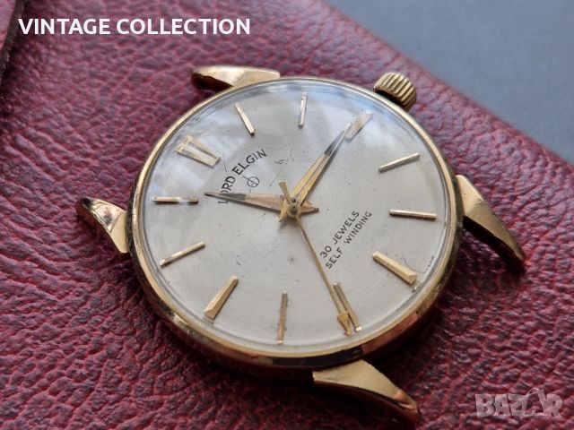 LORD ELGIN Швейцарски Часовник 30 JEWELS SWISS MADE Механичен 10 Карата Златно Покритие, снимка 2 - Мъжки - 45874472