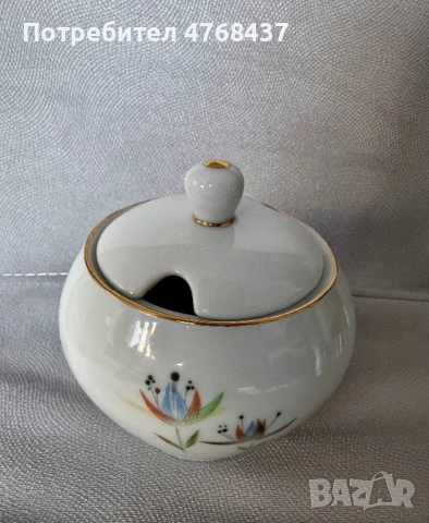 Винтидж порцеланова захарница Бавария, Германия, снимка 2 - Прибори за хранене, готвене и сервиране - 53869533