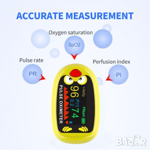 Нов детски Педиатричен пулсоксиметър, Бързи резултати USB-C зареждане, снимка 7 - Други - 46605389