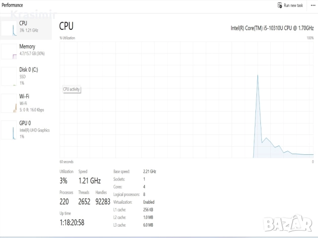 Таблет и Лаптоп 2в1 laptop Lenovo ThinkPad X13 Yoga - 13.3" -i5-10310U 1.7Ghz/RAM16GB/NVMe SSD 256GB, снимка 13 - Лаптопи за работа - 51836480