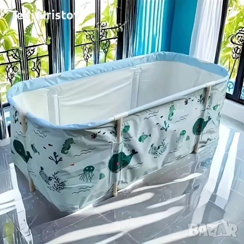 ❗ПРОМО❗Сгъваема преносима вана XXL с възглавница и топлоизолация – Комфорт и удобство в малката баня, снимка 5 - Душ кабини и вани - 52988692