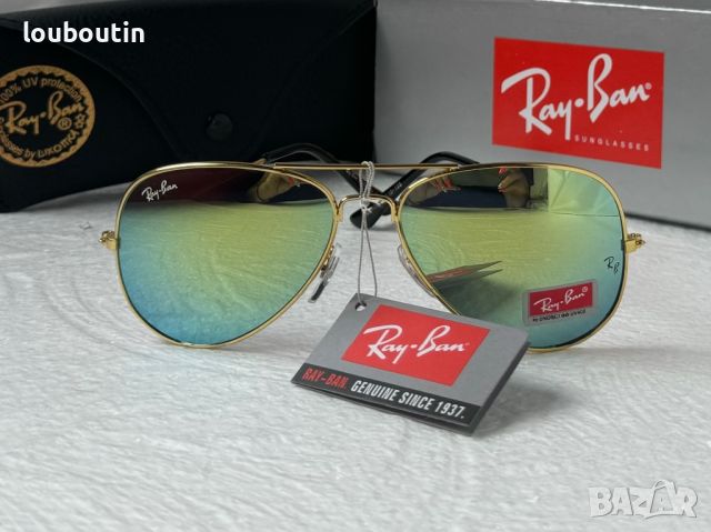 Ray-Ban RB3025 мъжки дамски слънчеви очила унисекс зелени огледални, снимка 5 - Слънчеви и диоптрични очила - 45430334