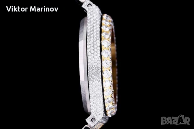 Audemars Piguet Royal Oak Automatic – Висок клас реплика, Full Iced Two Tone, снимка 4 - Луксозни - 53489378