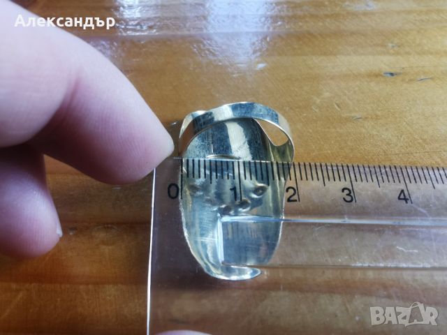 Дамски златен пръстен 14к 3,67 гр. 20 мм. диаметър, снимка 5 - Пръстени - 45369527