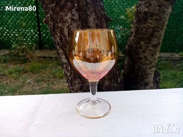 Стари български нюансирани чаши за ракия - 6 бр., снимка 3 - Сервизи - 46486887