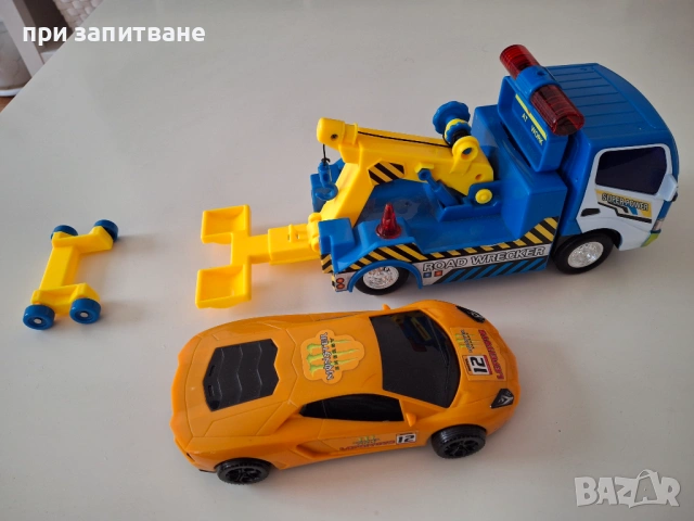 Голям камион пътна помощ, репатрак с кола, снимка 8 - Коли, камиони, мотори, писти - 51539985