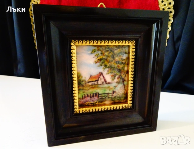 Limoges емайлирана картина на S.Miguel,рамка. , снимка 11 - Антикварни и старинни предмети - 52136045