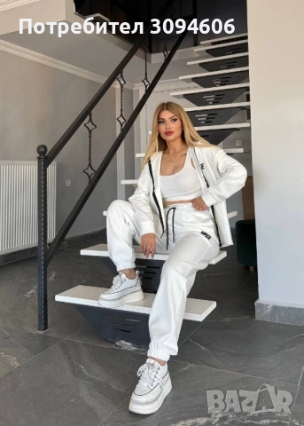 дамски комплект от 2 части nike в бяло и розово,, снимка 2 - Комплекти - 51543480