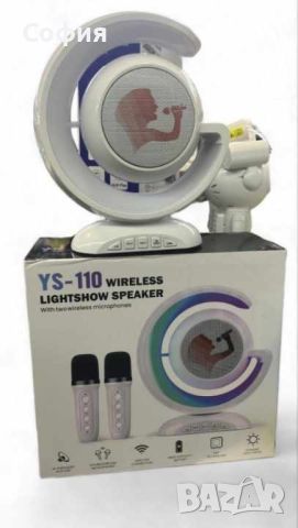 Караоке машина с 2 микрофона и RGB LED светлина, снимка 1 - Караоке - 46456477