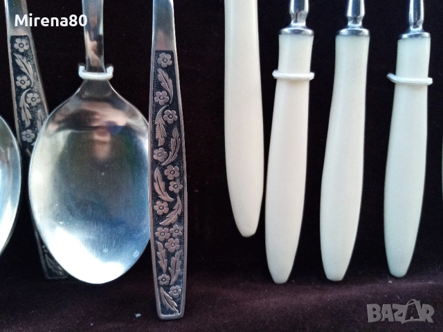 Винтидж комплект прибори - СССР нов !, снимка 4 - Прибори за хранене, готвене и сервиране - 53728238