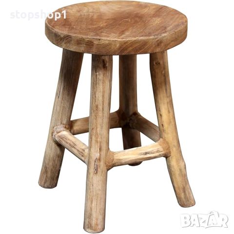 Табуретка естествено дърво DESIGN DELIGHTS Rustic Wooden Stool Bern , снимка 1 - Столове - 46704402