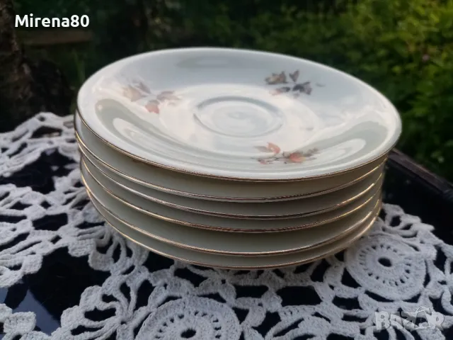 Немски антикварен сет за чай, снимка 4 - Чаши - 50403756