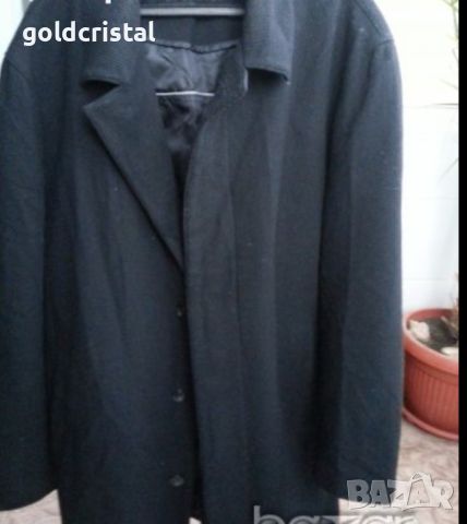 мъжко черно палто , снимка 1 - Палта - 16209662