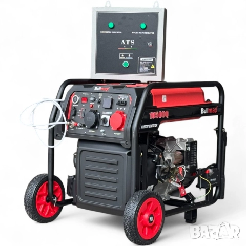10.5kW инверторен генератор за ток 4-тактов, усилена букса + ATS ТАБЛО
