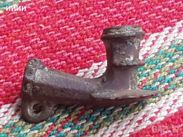 Османска бронзова лула , снимка 3 - Антикварни и старинни предмети - 53880382