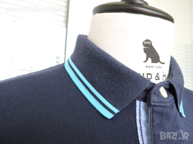 Tommy Hilfiger 1985 Men`s Vintage Short Sleeve Blue Casual Polo T-Shirt Size L -мъжка тениска, снимка 8 - Тениски - 46295795