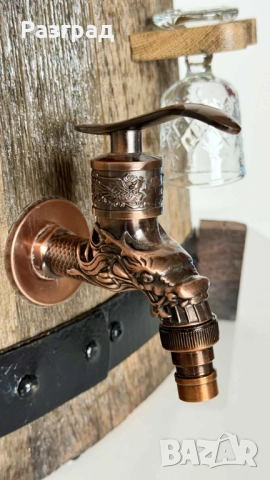 Дървена стойка  -диспенсър за алкохол, снимка 9 - Декорация за дома - 52718802