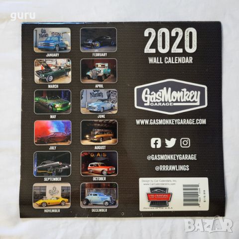 Колекционерски календар 2020г. от САЩ (GasMonkey garage), снимка 2 - Колекции - 46714585