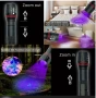 LED UV фенерче, презареждаемо, с регулируем фокус (зуум) – ултравиолетова лампа, снимка 5