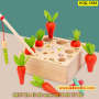 Детска дървена игра - сортер с моркови, въдица и червеи с вградени магнити - КОД 3586, снимка 10