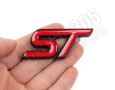 Форд ST Червени Букви Емблема Метален Надпис Самозалепваща се, снимка 2