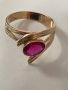 Златен пръстен 14 карата с Рубин, снимка 4