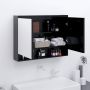 Шкаф с огледало за баня, 80x15x60 см, МДФ, антрацит, снимка 1